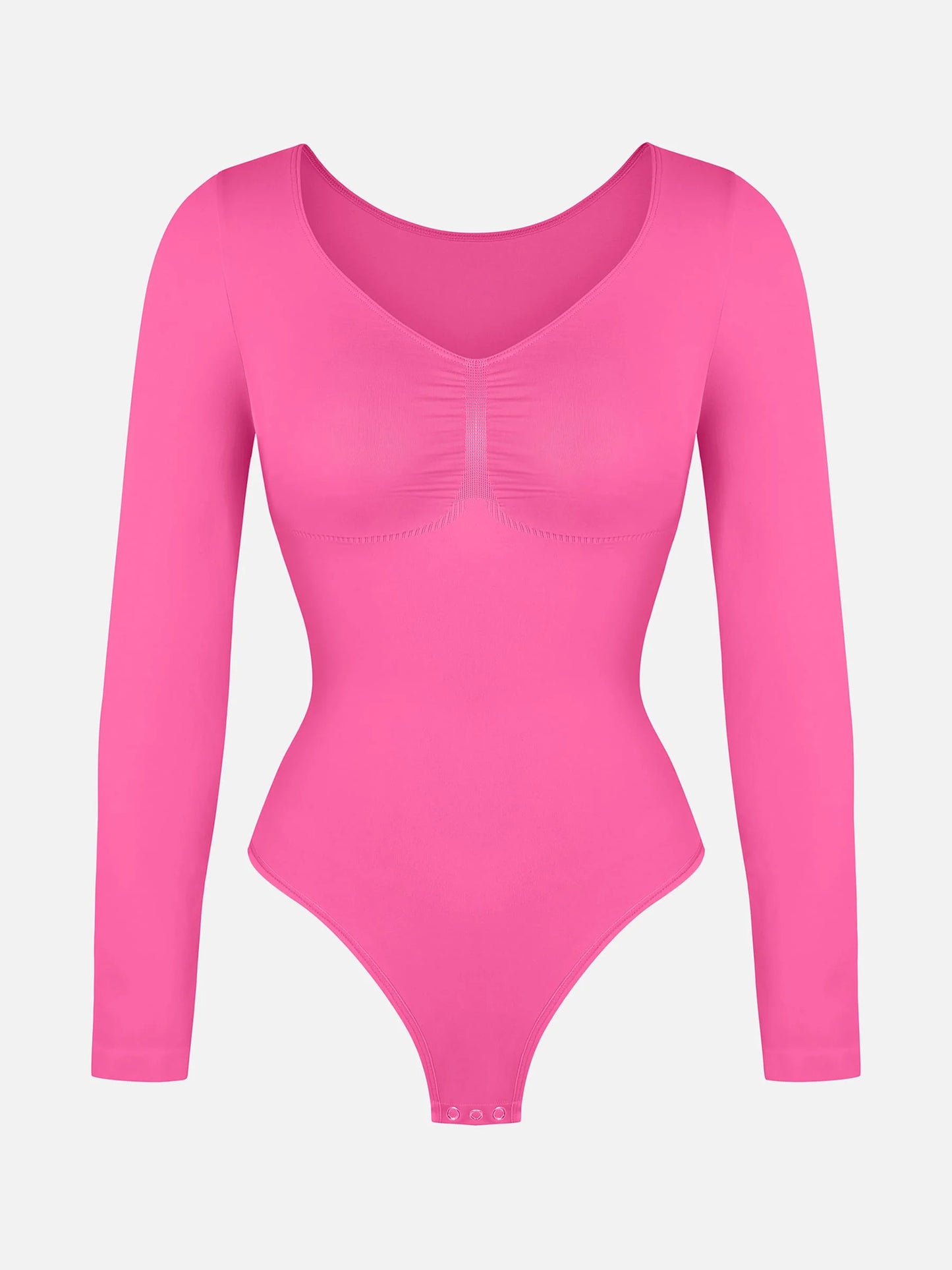 Seamless Long Sleeve Tummy Control Thong Bodysuit