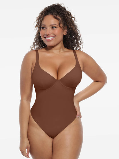 Deep V-Neck Shapewear Bodysuit