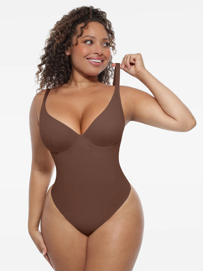 Deep V-Neck Shapewear Bodysuit