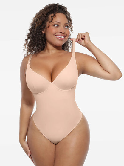 Deep V-Neck Shapewear Bodysuit