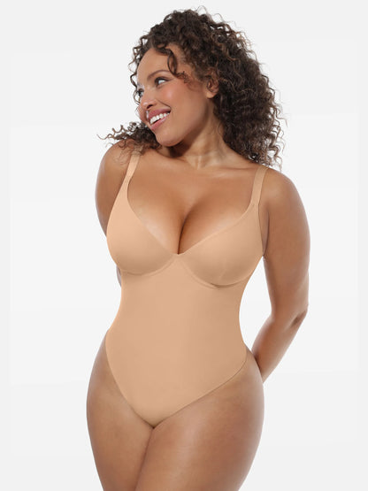 Deep V-Neck Shapewear Bodysuit