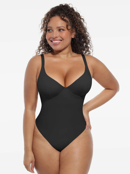 Deep V-Neck Shapewear Bodysuit
