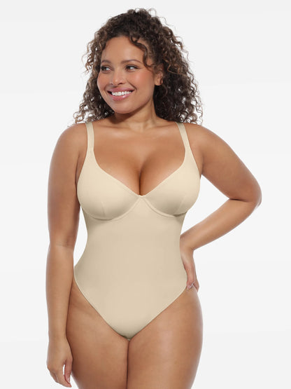 Deep V-Neck Shapewear Bodysuit