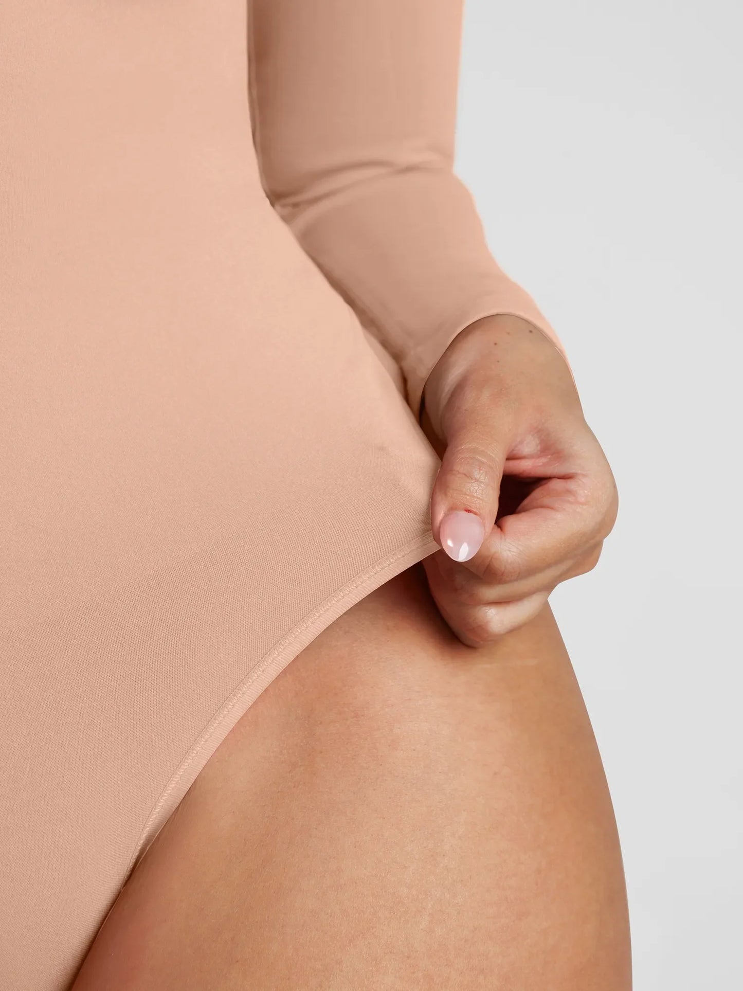 Seamless Long Sleeve Tummy Control Thong Bodysuit