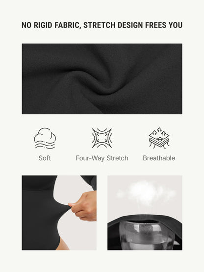 Seamless Long Sleeve Tummy Control Thong Bodysuit