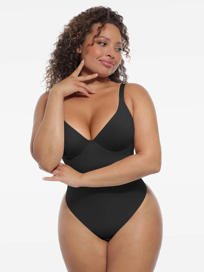 Deep V-Neck Shapewear Bodysuit