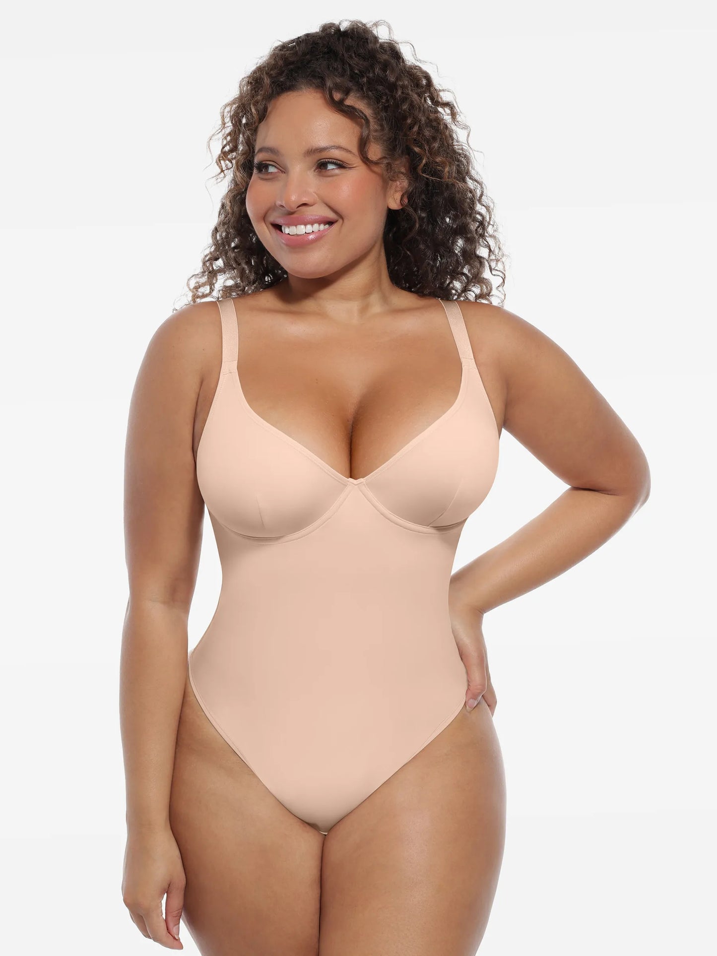 Deep V-Neck Shapewear Bodysuit