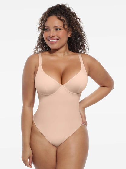 Deep V-Neck Shapewear Bodysuit