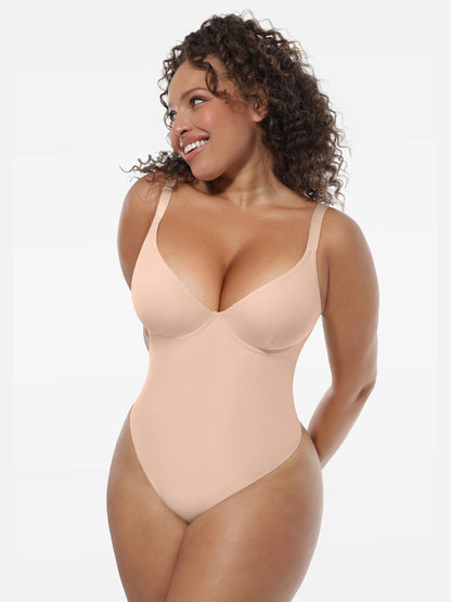 Deep V-Neck Shapewear Bodysuit